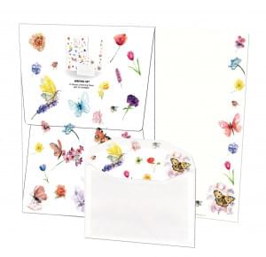 Briefpapier met enveloppen: Vlinders & bloemen, Michelle Dujardin