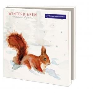 Kaartenmapje met env, vierkant: Winterdieren, Michelle Dujardin