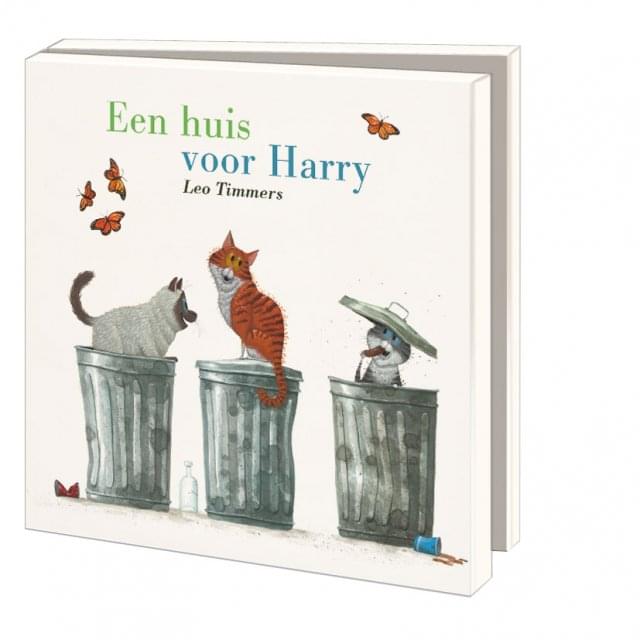 Kaartenmapje met env, vierkant: Een huis voor Harry, Leo Timmers