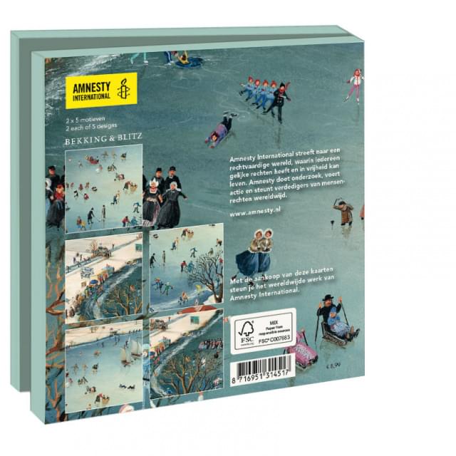 Kaartenmapje met env, vierkant: Winter, Charlotte Dematons, Amnesty International