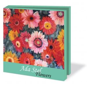 Kaartenmapje met env, vierkant: Flowers, Ada Stel