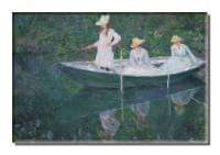 Koelkastmagneet: In de boot bij Giverny, Claude Monet, Kunstmuseum Den Haag