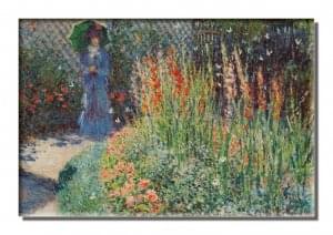 Koelkastmagneet: De tuin van Monet in Argenteuil, Claude Monet, Kunstmuseum Den Haag