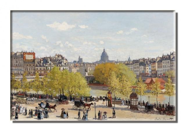 Koelkastmagneet: Quai du Louvre, Claude Monet, Kunstmuseum Den Haag