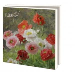 Kaartenmapje met env, vierkant: Floral Art