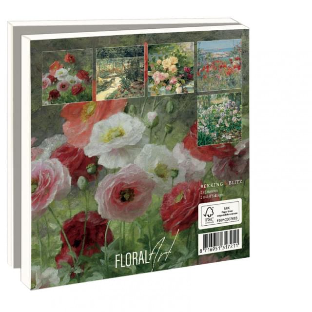 Kaartenmapje met env, vierkant: Floral Art