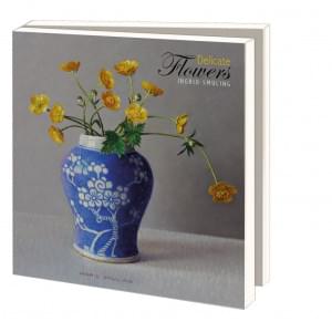 Kaartenmapje met env, vierkant: Delicate Flowers, Ingrid Smuling