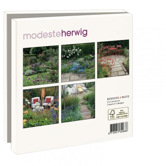 Kaartenmapje met env, vierkant: Tuinen, Modeste Herwig