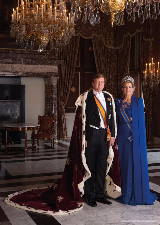 Poster: Staatsiefoto Willem Alexander en Maxima