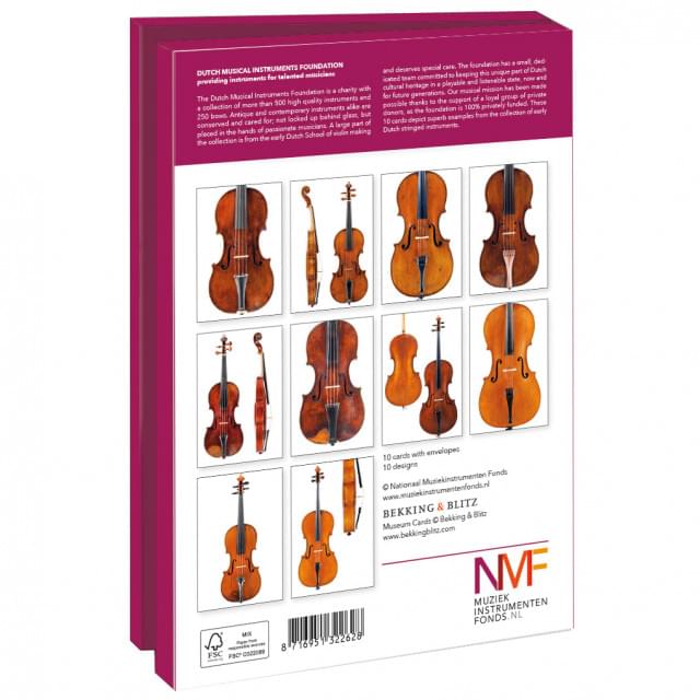 Kaartenmapje met env, groot: Snaarinstrumenten, Nationaal Muziekinstrumenten Fonds