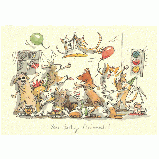You Party Animal Card by Anita Jeram
