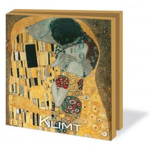 Kaartenmapje met env, vierkant: De kus, Gustav Klimt