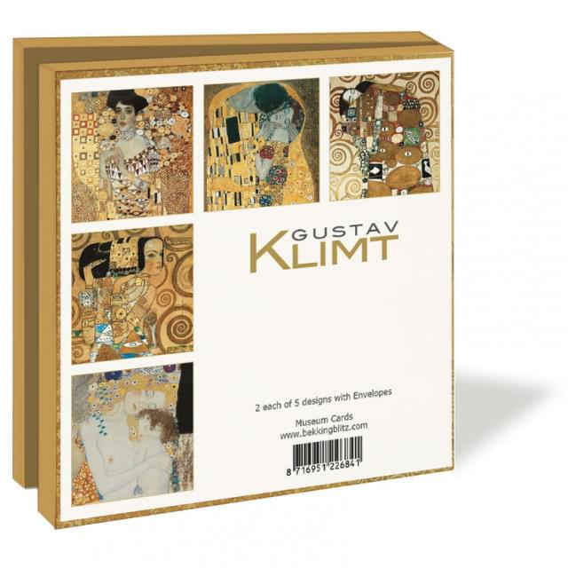 Kaartenmapje met env, vierkant: De kus, Gustav Klimt