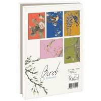 Kaartenmapje met env, groot: Birds & Flowers, Collection Rijksmuseum Amsterdam