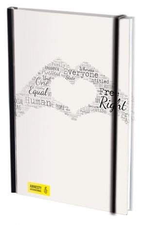 Notitieboek A5, harde kaft: Hands, Amnesty International