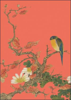 Album of birds and flowers (rood), Hu Feitao, Chester Beatty 