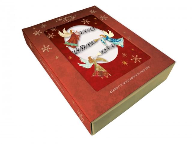 Kaartenmapje met env. groot: Christmas Angels, Louise Anglicas