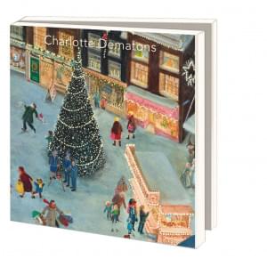 Kaartenmapje met env, vierkant: Kerstboom, Charlotte Dematons