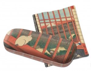 Brillenkoker incl. brillendoekje: Japanese Woodblock prints, Asakusa ricefields, Chester Beatty