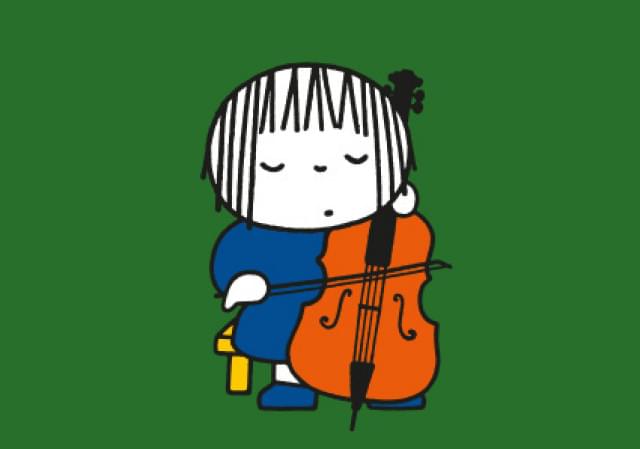 Nijntje - Miffy - Daan met cello/L, Dick Bruna