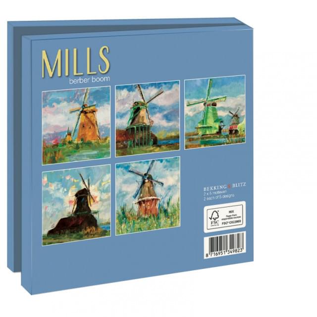Kaartenmapje met env, vierkant: Mills, Berber Boom