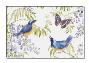 Koelkastmagneet: Bloemen en vogels 3, Janneke Brinkman-Salentijn