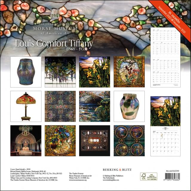 Louis Comfort Tiffany maandkalender 2023