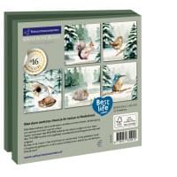 Kaartenmapje met env, vierkant: Winter in the woods, Michelle Dujardin, Natuurmonumenten