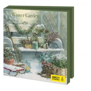 Kaartenmapje met env, vierkant: Winter garden, Amnesty International