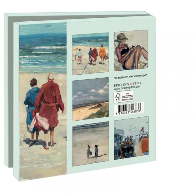 Kaartenmapje met env, vierkant: Zomer aan zee, Ellen Davidzon