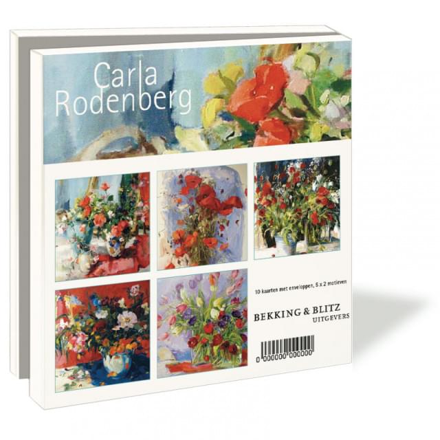 Kaartenmapje met env, vierkant: Flowers, Carla Rodenberg