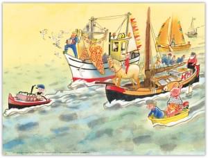 Poster: Boer Boris op een boot, Ted van Lieshout en Philip Hopman