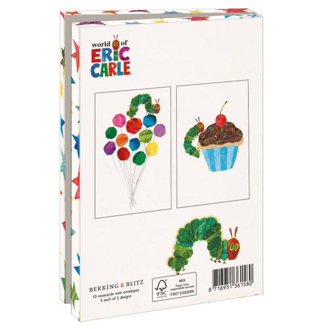 Kaartenmapje met env, klein: Party, The very hungry caterpillar, Eric Carle