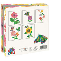 Kaartenmapje met env, vierkant: Flowers, The very hungry caterpillar, Eric Carle