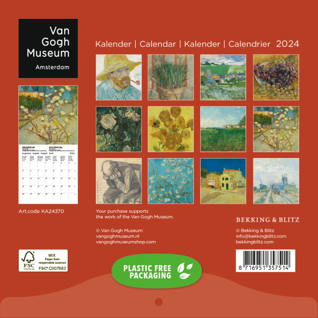 Van Gogh mini maandkalender 2024
