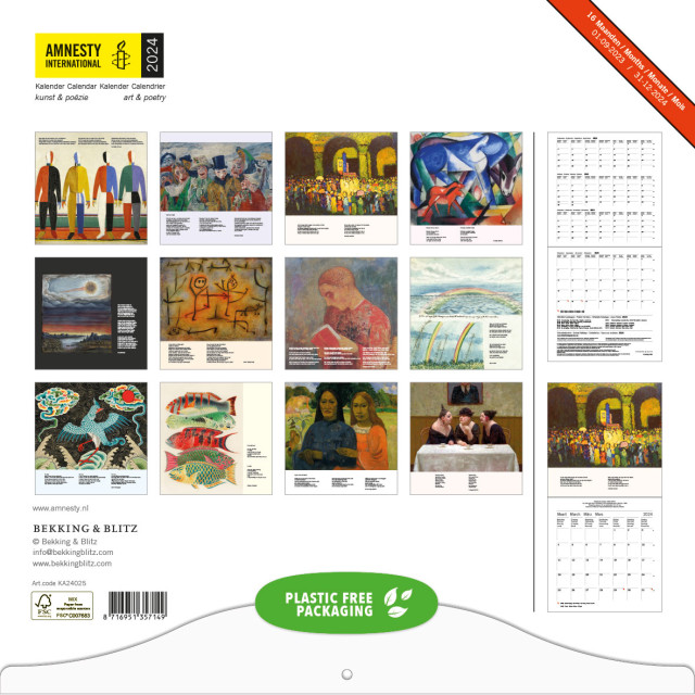 Amnesty International maandkalender 2024
