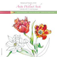 Botanical Flowers, Anita Walsmit Sachs maandkalender 2024
