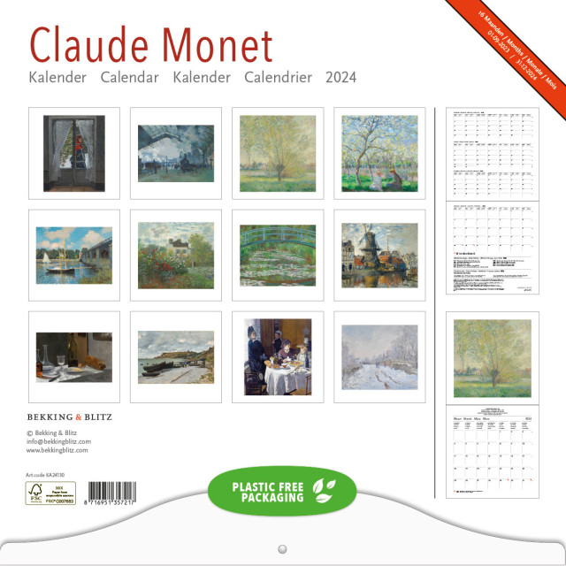 Claude Monet maandkalender 2024