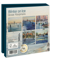 Kaartenmapje met env, vierkant: Winter on Ice, Gosse Koopmans