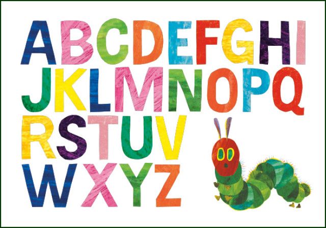 Alfabet, The very hungry caterpiller, Eric Carle