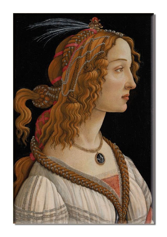 Koelkastmagneet: Weibliches Idealbildnis, Sandro Botticelli, Städel Museum