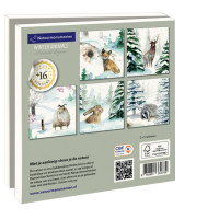 Kaartenmapje met env, vierkant: Winter animals, Michelle Dujardin, Natuurmonumenten