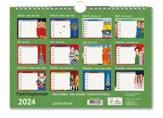 Judith Stam familie planner 2024