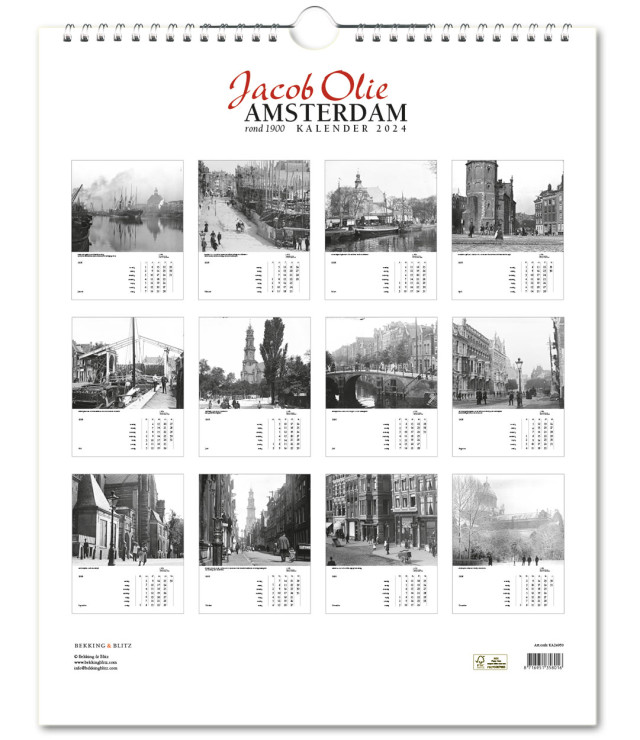 Amsterdam rond 1900 kalender 2024, Jacob Olie