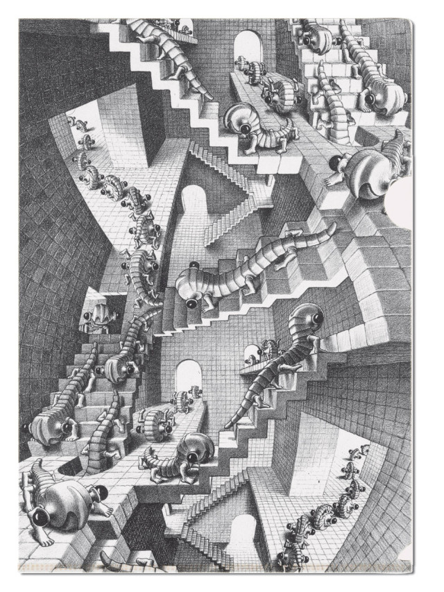 L-mapje A4 formaat: House of the Stairs, M.C. Escher