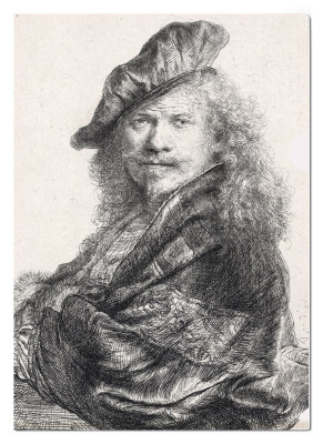 L-mapje A4 formaat: Zelfportret, Rembrandt van Rijn, Museum Het Rembrandthuis