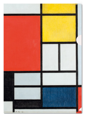 L-mapje A4 formaat: Composition with Large Red Plan, Piet Mondriaan, Kunstmuseum Den Haag