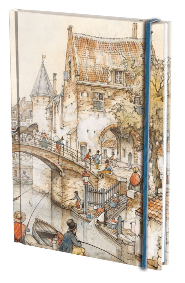 Notitieboek A5, harde kaft: Stadsgezicht, Anton Pieck