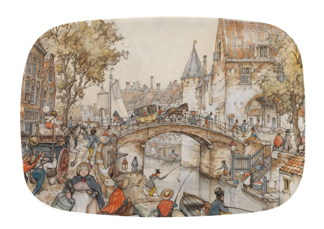 Dienblad: Stadsgezicht, Anton Pieck