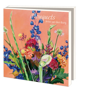 Kaartenmapje met env, vierkant: Bouquets, Anke van den Burg